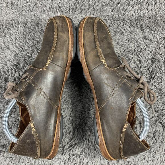 OluKai Ohana Lace Up Nubuck Men’s US Size 9 Brown Leather Shoes - Picture 4 of 8